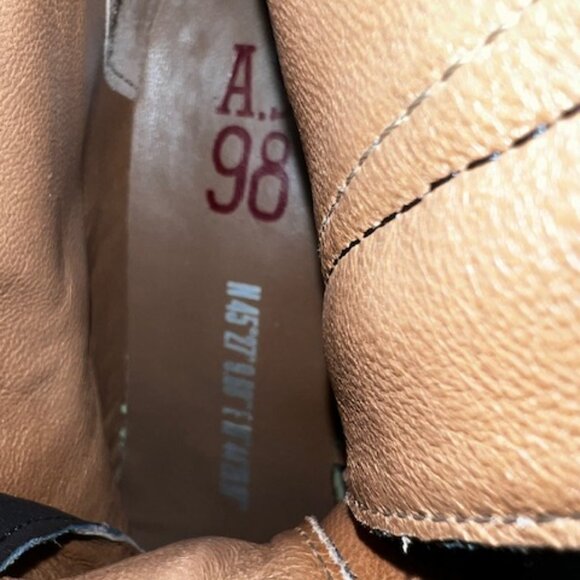 RARE A.S.98 Paint Splatter Black and Burgundy Ankle Boots EU 41 NWT - Picture 8 of 15